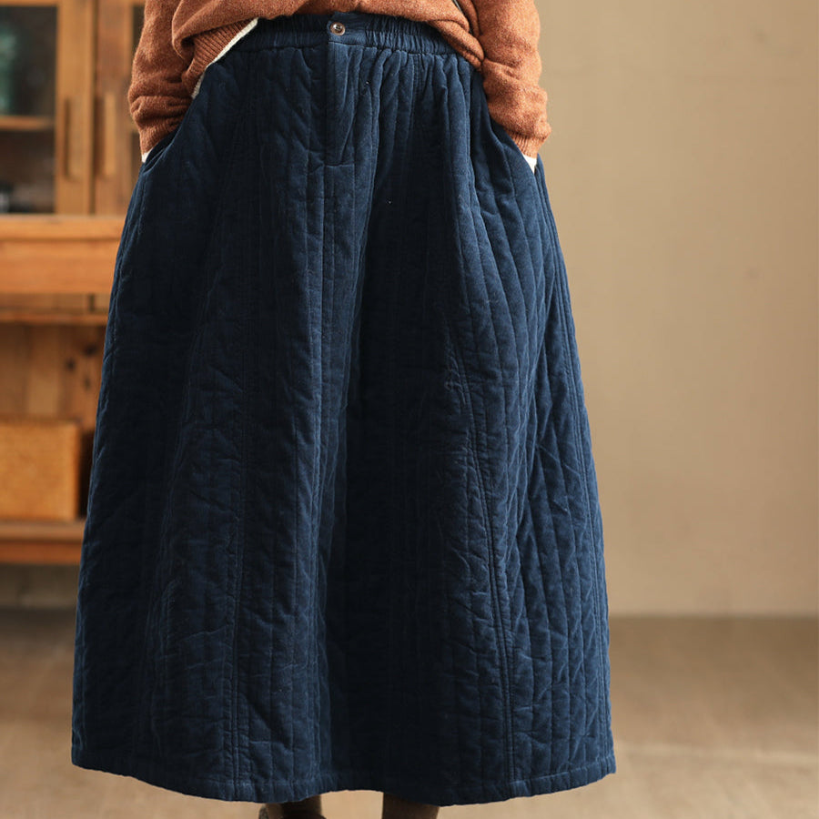 Corduroy Quilted shops Skirt