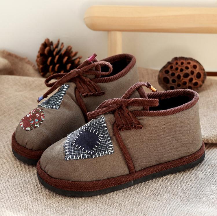 Women Embroidered Patchwork Warm Cotton Cloth Shoes