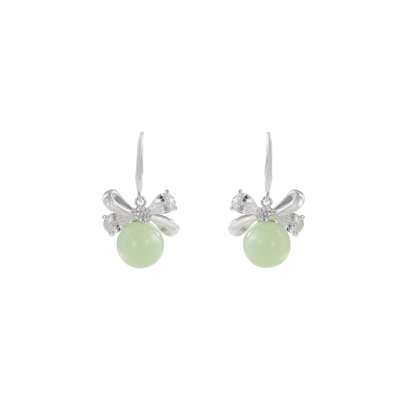 Babakud Women Fresh Minimalist Green Jade Earrings