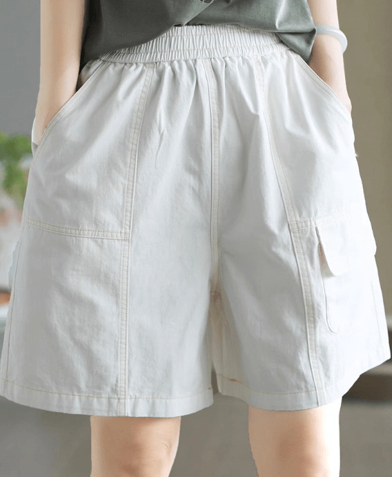 Babakud Women Summer New Retro Cotton Casual Shorts