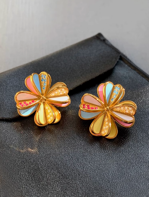 Babakud Vintage Fairy Petal Colorful Earrings