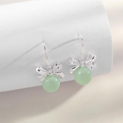 Babakud Women Fresh Minimalist Green Jade Earrings