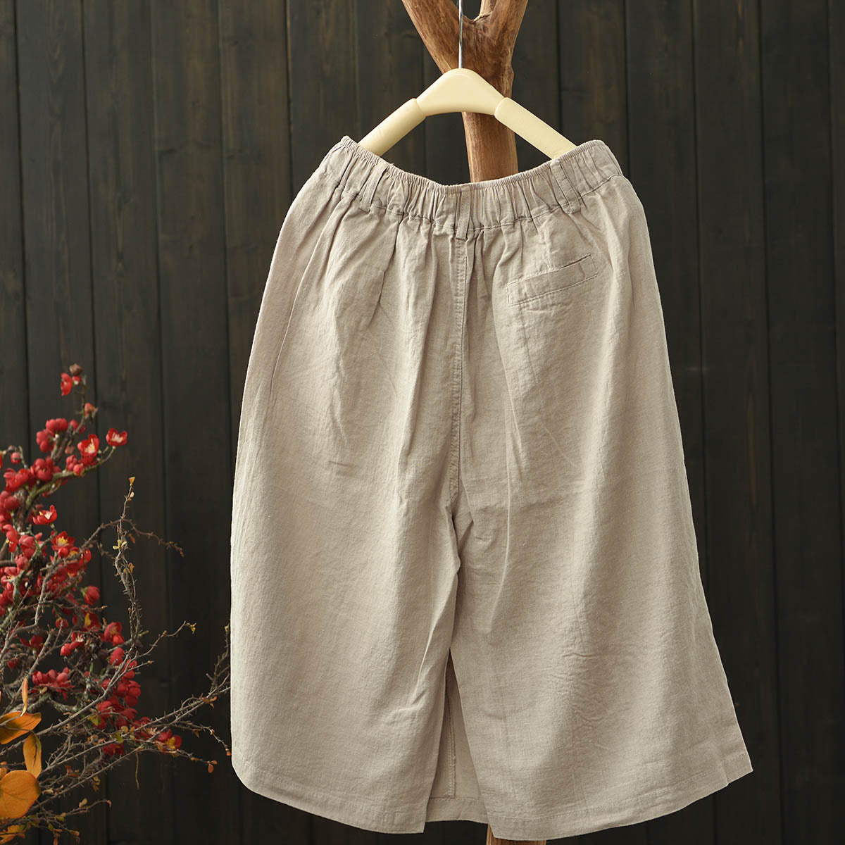 Babakud Women Summer Breeze Cotton-Linen Wide-Leg Pants