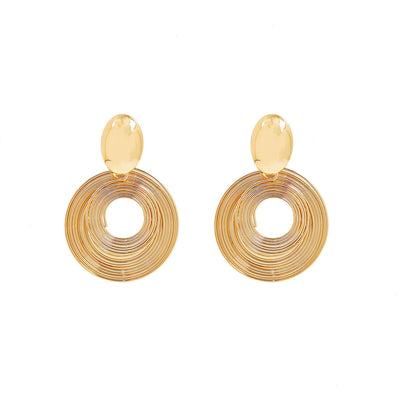 Babakud Modern Metal Geometric Hoops Earrings