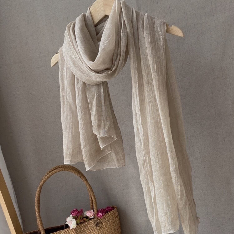 Babakud Elegant Soft Cotton-Linen Scarf