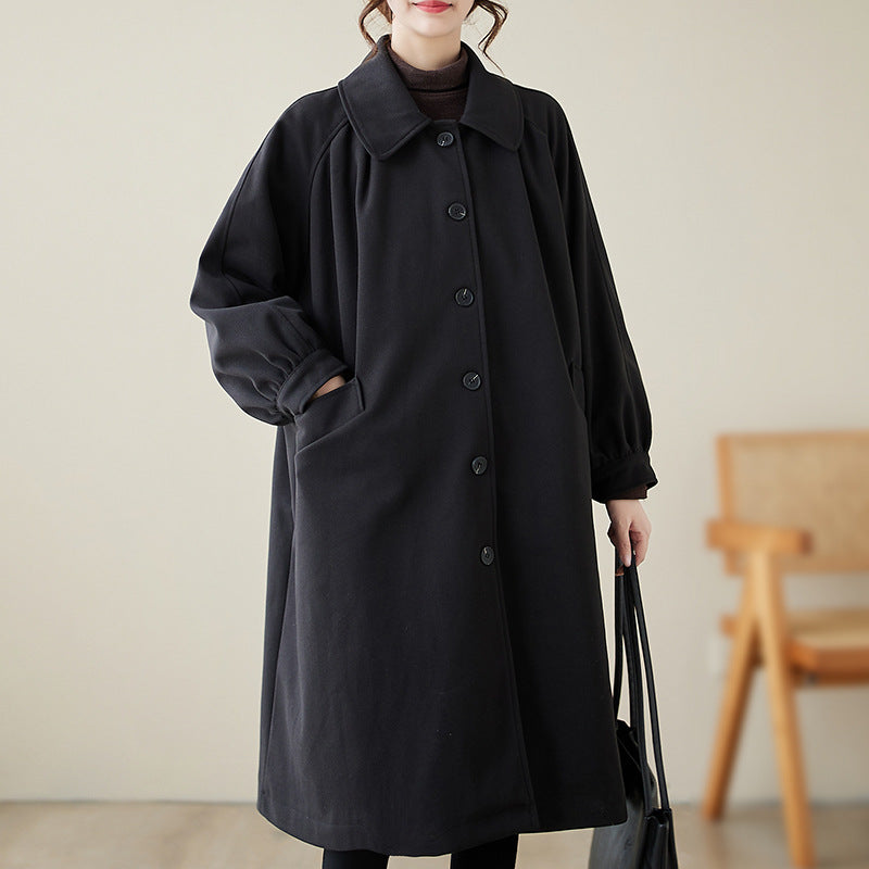 Babakud Women Autumn Thick Woolen Casual Coat