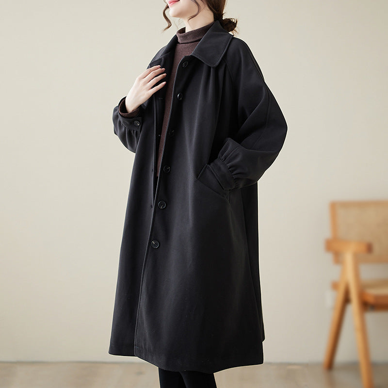 Babakud Women Autumn Thick Woolen Casual Coat