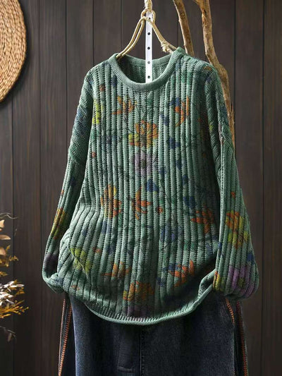 Babakud Women Autumn Round Neck Cotton Knitted Sweater