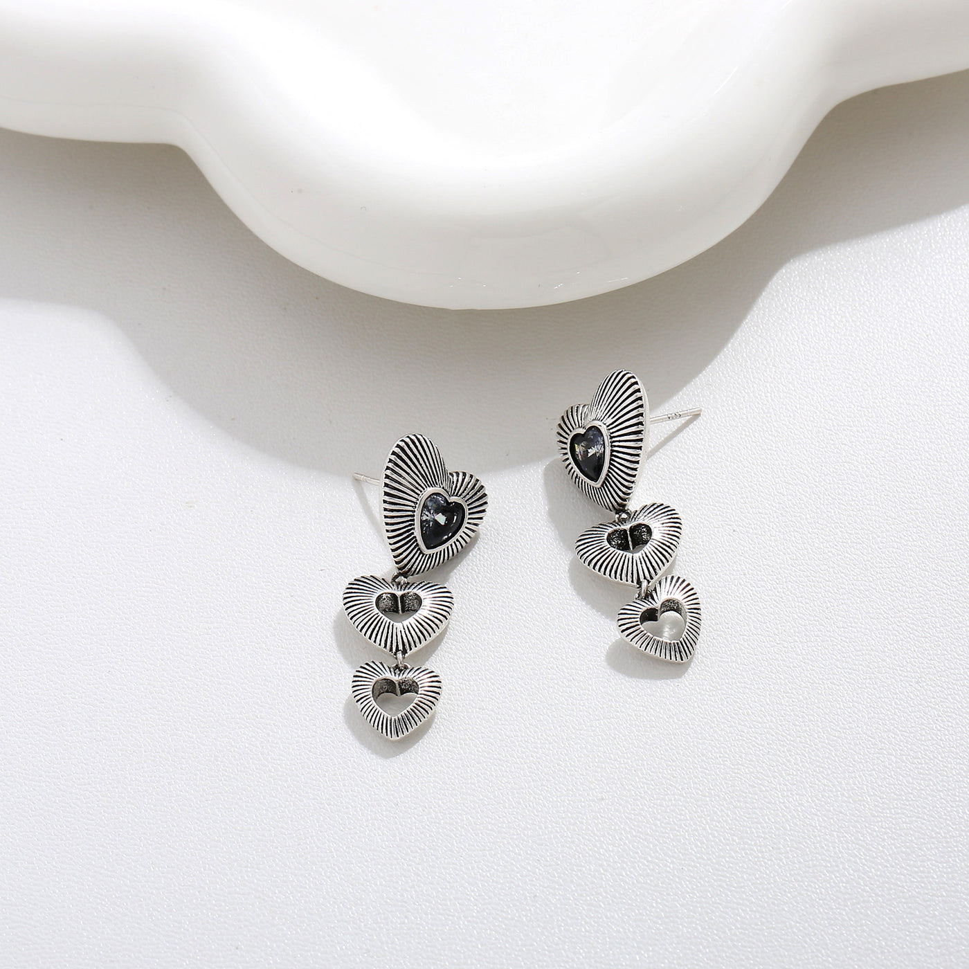 Babakud Women Heart-Shaped Hollow Love Design Earrings