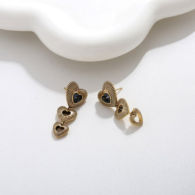 Babakud Women Heart-Shaped Hollow Love Design Earrings