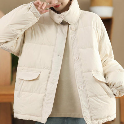 Babakud Women Winter Fashion Reversible Thick Plaid Puffer Jacket