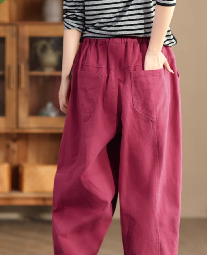 Babakud Women Autumn Classic Cotton Harem Pants