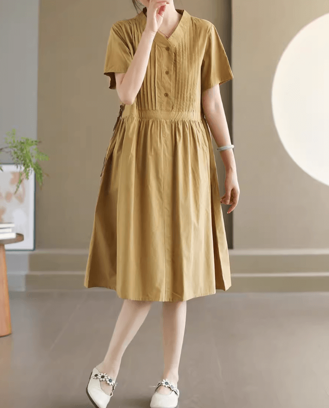 Babakud Women Classic Cotton A- Line Dress
