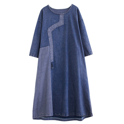 Babakud Women Autumn Denim Long Sleeves Dress