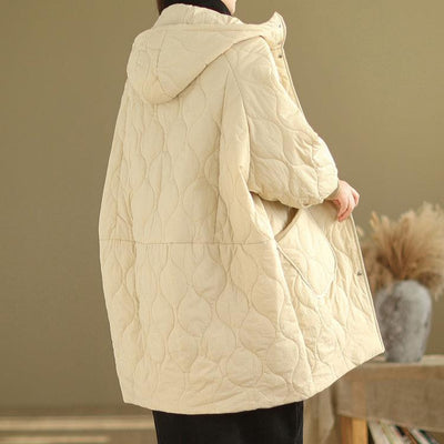 Babakud Women Winter Hooded Loose Cotton Coat