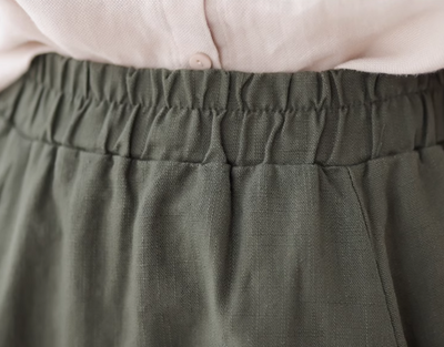 Babakud Women Summer Classic Cotton Linen Skirt