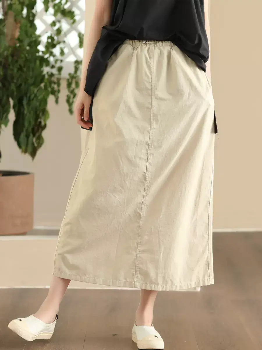 Babakud Women Trendy Cotton Cargo Skirt with Pockets