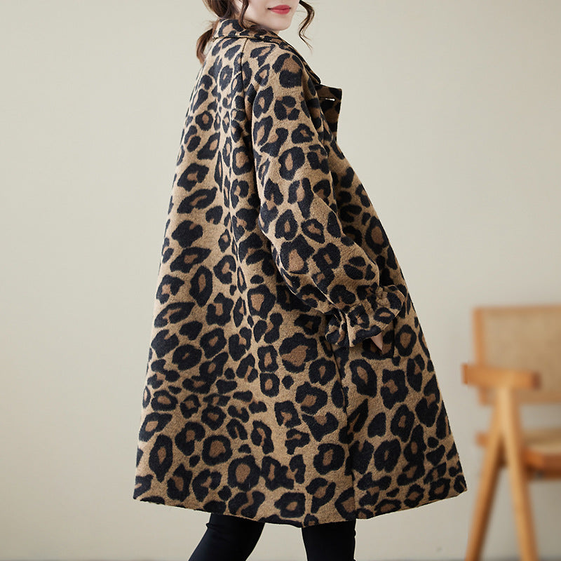 Babakud Women Autumn Cotton Leopard Printed Jacket