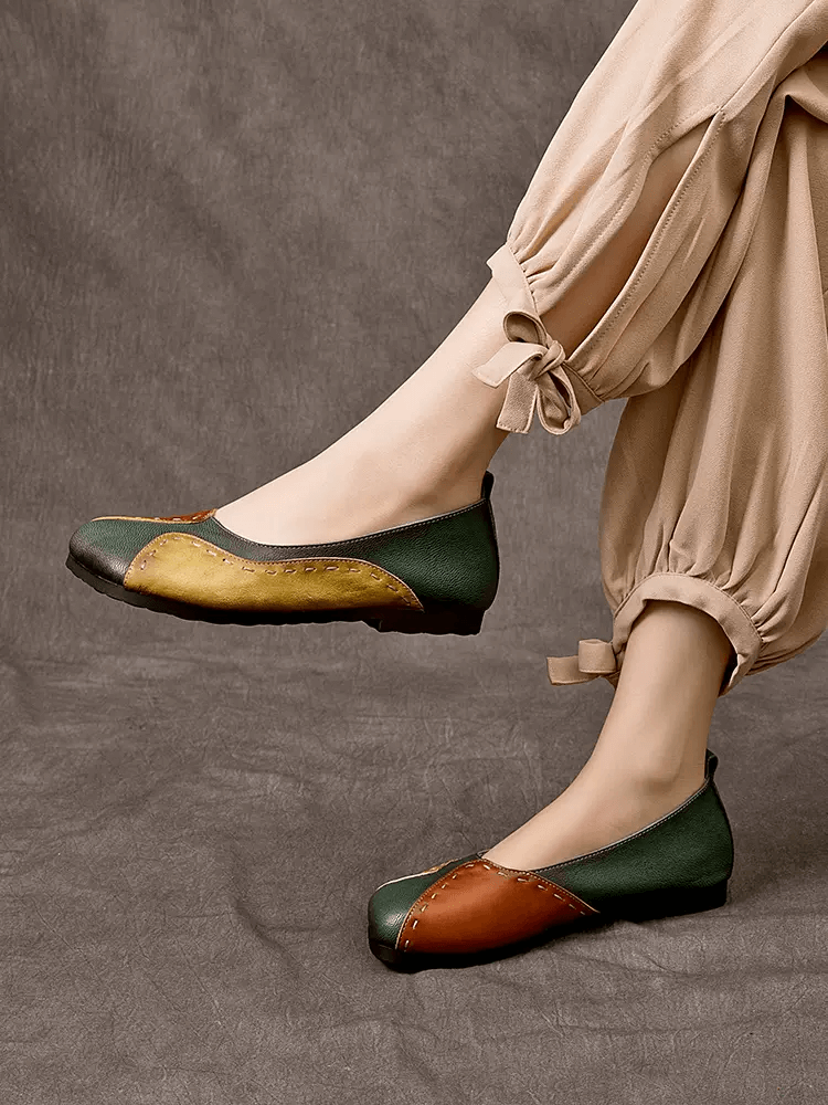 Babakud Women Fashionable Color-Block Slip-On Shoes