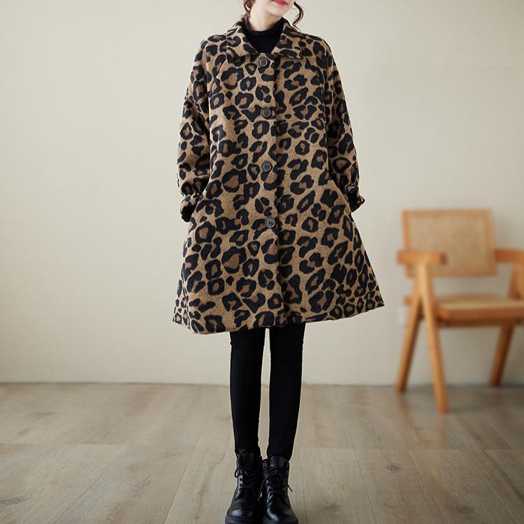 Babakud Women Autumn Cotton Leopard Printed Jacket