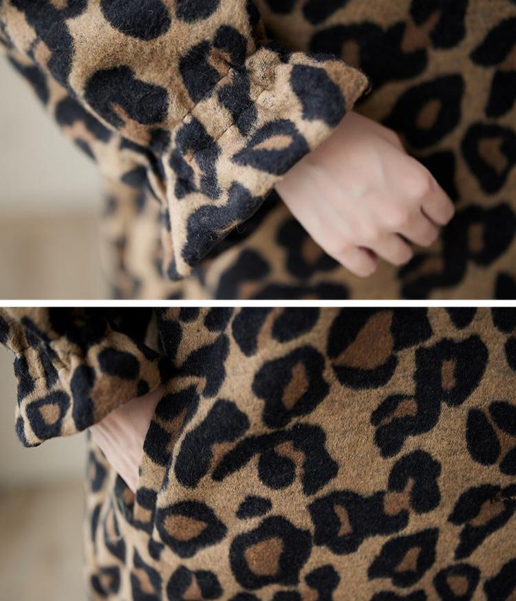 Babakud Women Autumn Cotton Leopard Printed Jacket