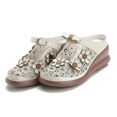 Babakud Women Summer Floral Hollow Platform Shoes