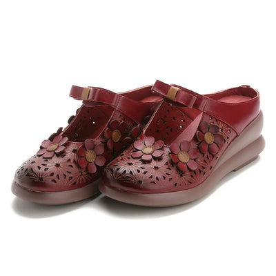 Babakud Women Summer Floral Hollow Platform Shoes