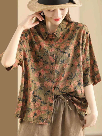 Babakud Women Artistic Floral Print Blouse