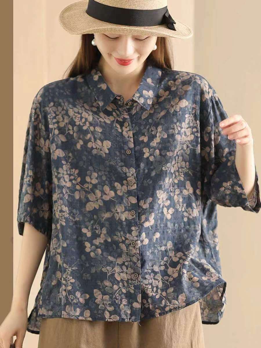 Babakud Women Artistic Floral Print Blouse