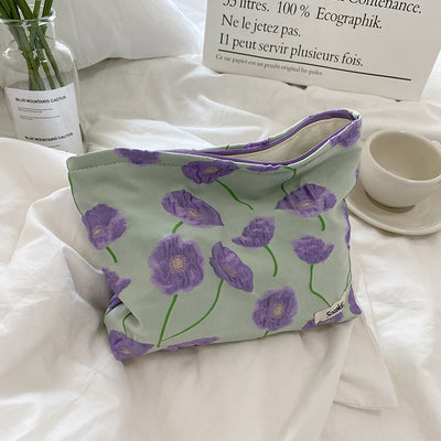 Babakud French Elegant Calla Lily Makeup Organizer Bag