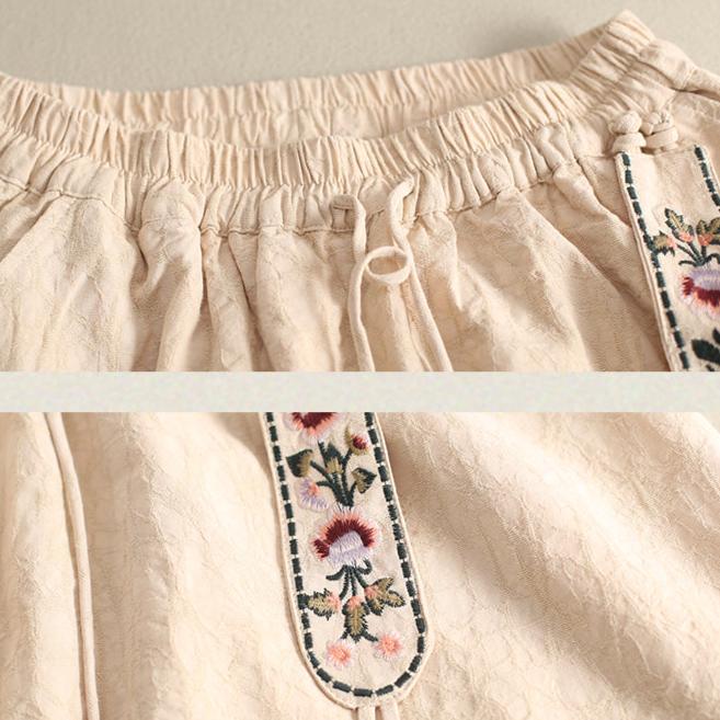 Women Winter Stylish Embroidered Fleece-Lined High-Waist Skirt