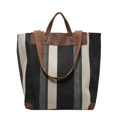 Babakud French Striped Casual Tote Bag