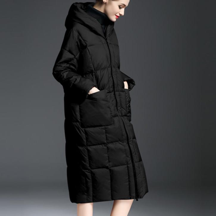 Babakud Women Winter Cotton Hooded Long Down Coat