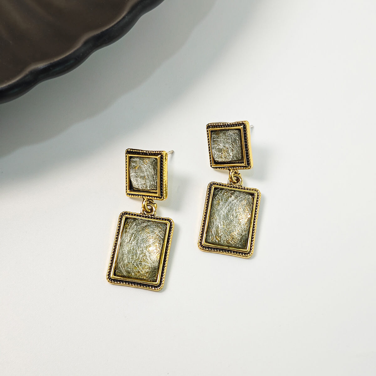 Babakud Emerald Elegance Geometric Earrings