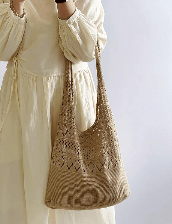 Babakud Vintage Knit Wool Shoulder Bag