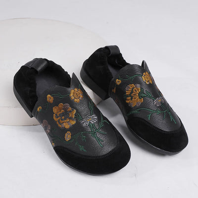 Babakud Women Autumn Ethnic Style Embroidery Handmade Shoes