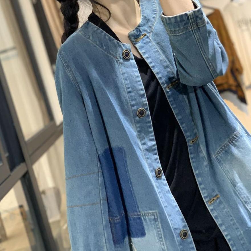 Babakud Women Autumn Loose Casual Denim Coat