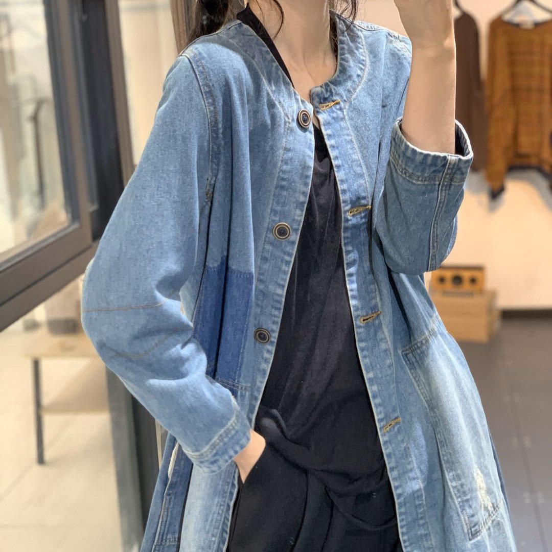 Babakud Women Autumn Loose Casual Denim Coat