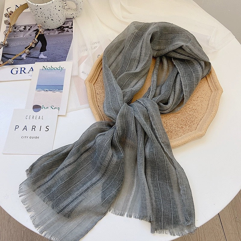 Babakud Versatile Spring Autumn Thin Art Cotton Linen Scarf