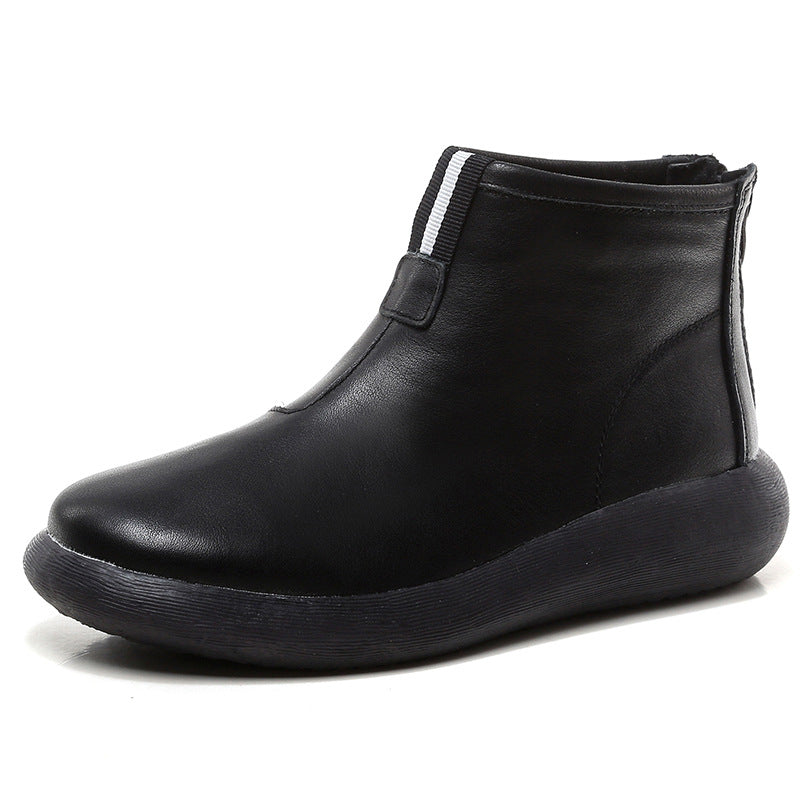 Retro Color Block Ankle Martin Boots