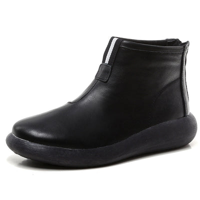 Retro Color Block Ankle Martin Boots