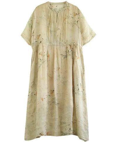 Babakud Women Ramie Floral Long Dress