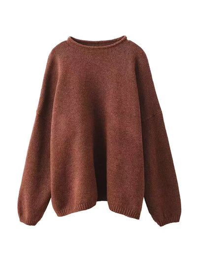 Loose Autumn Winter Fleece Warm Knitted Sweater