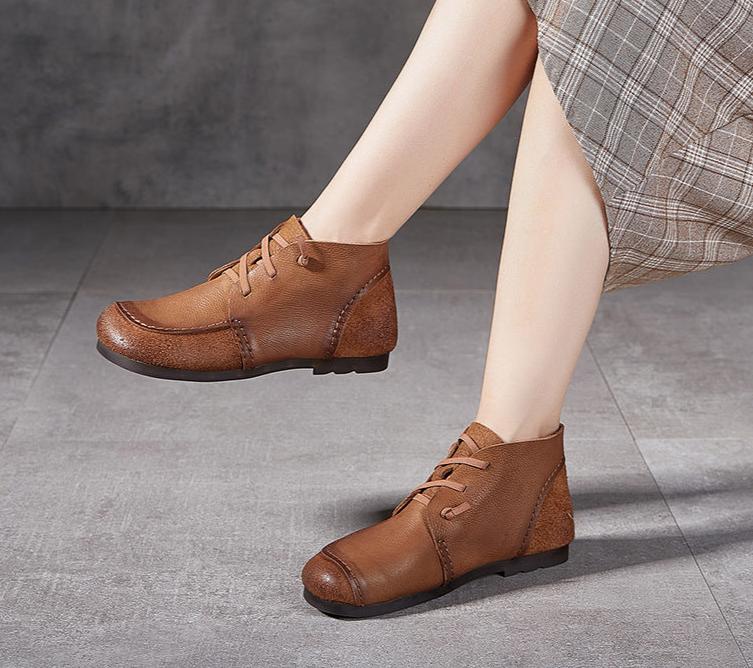 Women Distressed Soft- Soled Casual Ankle Boots