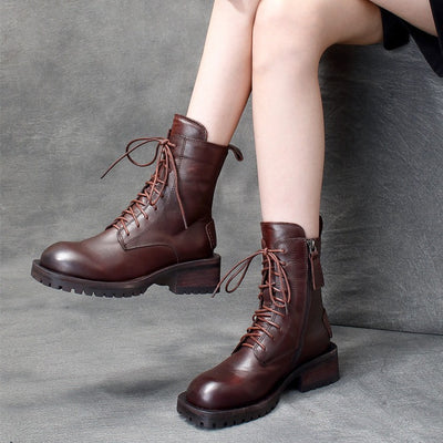 Babakud Women New Stylish Handmade Leather Martin Boots