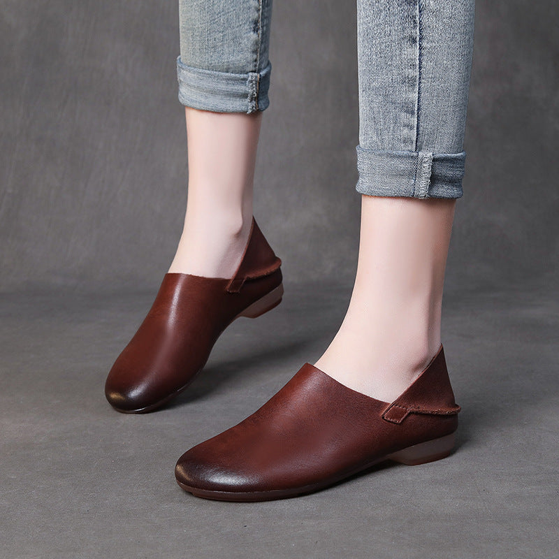 Comfy Soft Handmade Leather Slip- Ons for Women