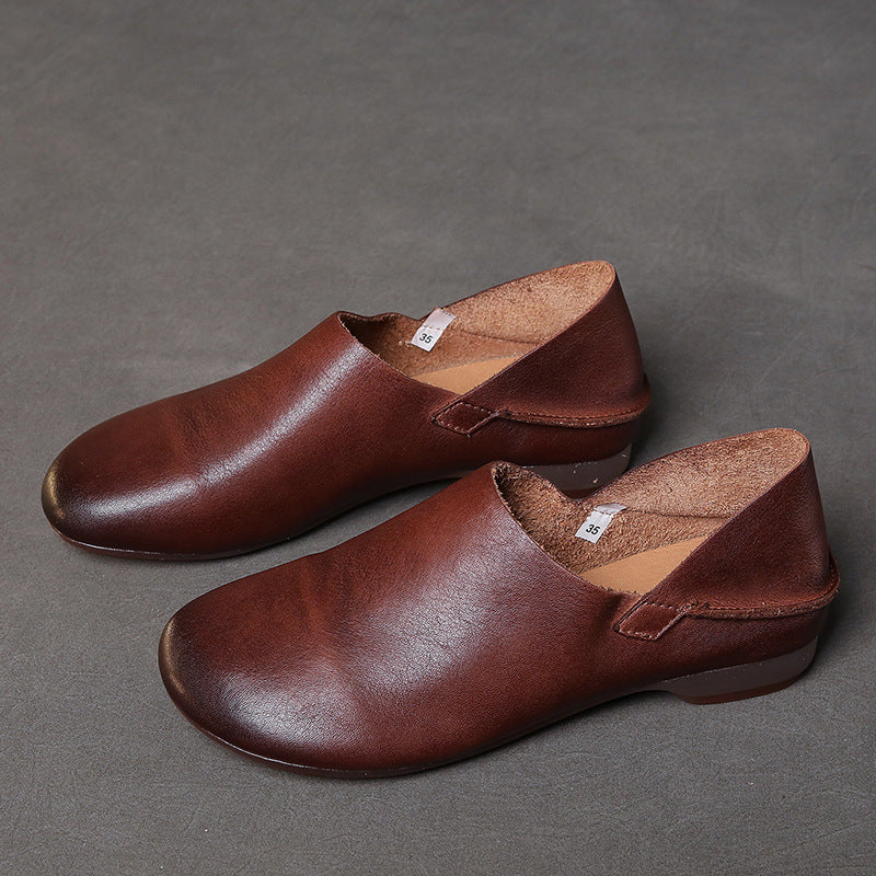 Comfy Soft Handmade Leather Slip- Ons for Women