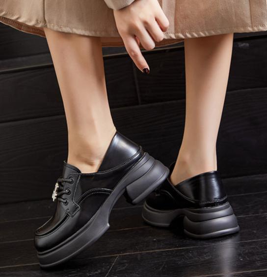 Women Trendy Chunky Heel Casual Loafers