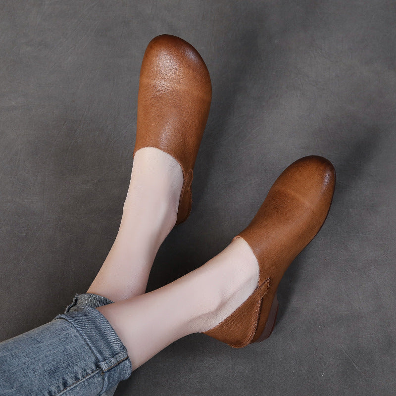 Comfy Soft Handmade Leather Slip- Ons for Women