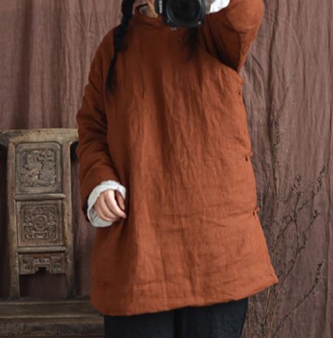 Women Traditional Handmade Frog Button Cotton Coat